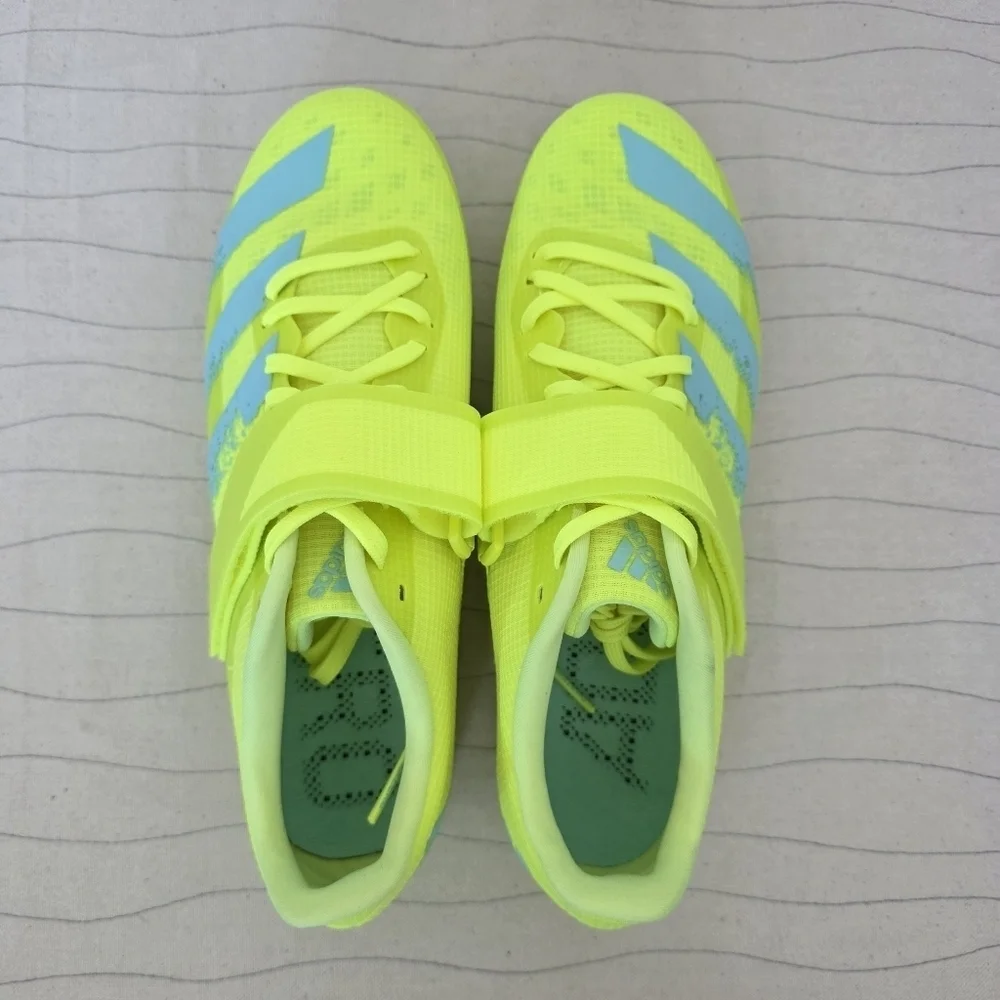 Adidas Mens Adizero HJ Solar Yellow Aqua Track & Field Shoes FW2244 Size 7.5 - Picture 6 of 11